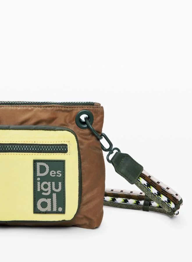 DESIGUAL Green Bicolor waxed voyager backpack for Women | Best Price UAE